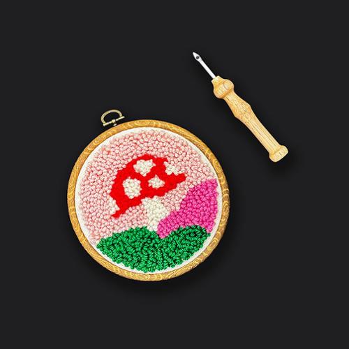Punch Needle Mushroom Kit UA1037 by Rashida Coleman Hale of RSS