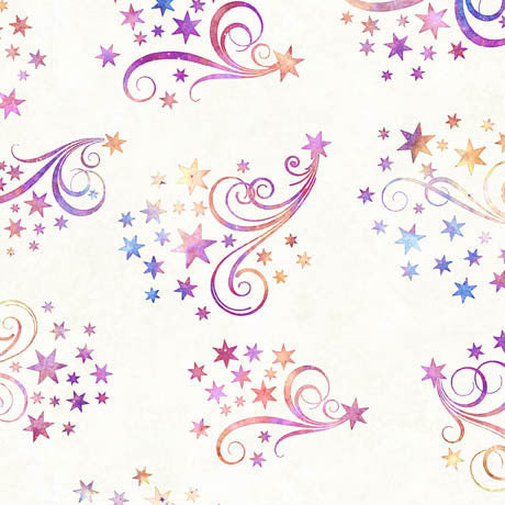 Lil' Wizards by Morris Creative Group 108” Wideback Star & Scroll Cream  30554E108 Cotton Woven Fabric