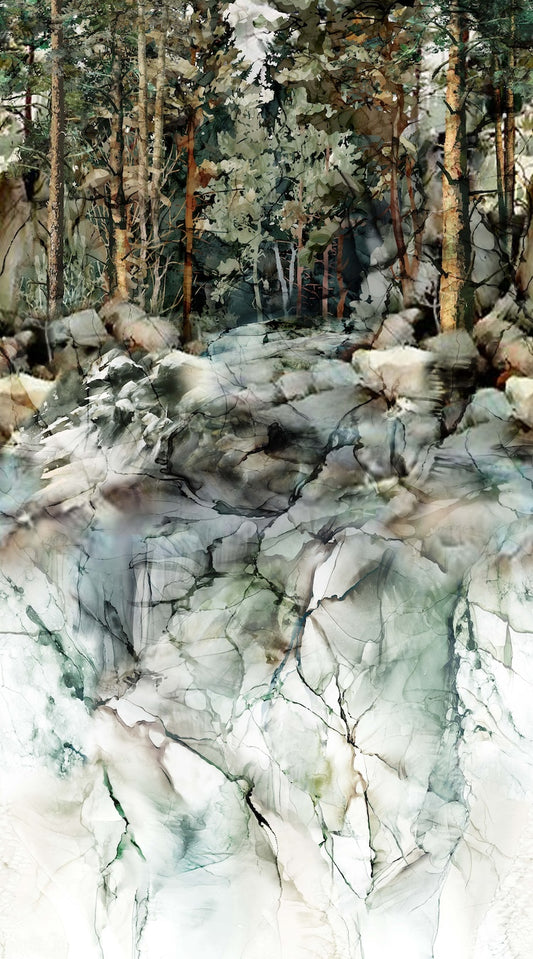 Lone Wolf By Deborah Edwards and Melanie Samra 108" Wideback Teal/Multi B27182-66 Cotton Woven Fabric