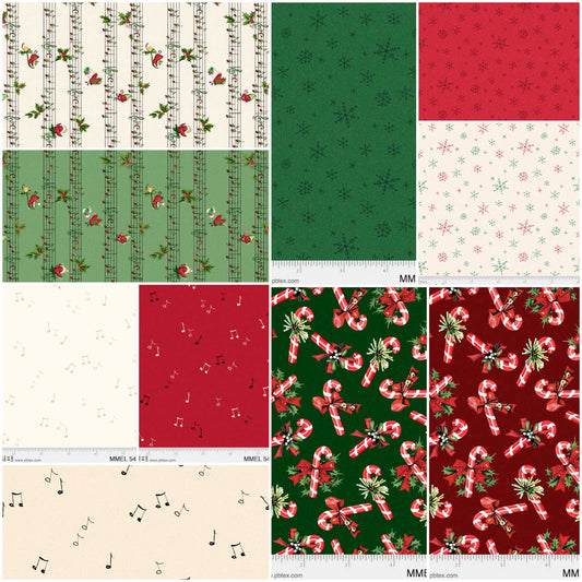 PREORDER ITEM- EXPECTED JUNE 2024:  Merry Melody by Lesa Marino 10" Square Bundle of 42   MMEL10X10 Bundle