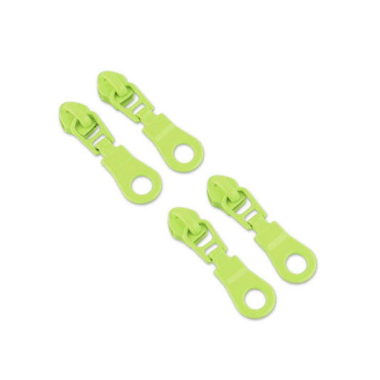 Preorder November 2026: Tula Pink Sallie Tomato: Four Neon Yellow #5 Donut Zipper Pulls STS188NY