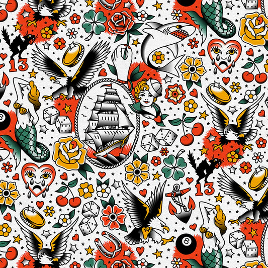 Timeless Tattoos Timeless Tattoos White 38025887 WHITE Organic Cotton Woven