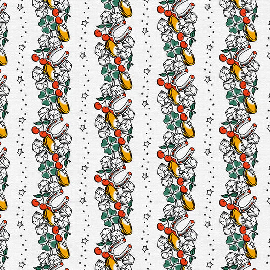 Timeless Tattoos Lucky Tattoo Stripe White 38025895 WHITE Organic Cotton Woven