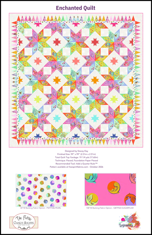 Preorder October 2026: Legendary Tula Pink Enchanted Quilt Kit Designed by Stacey Day