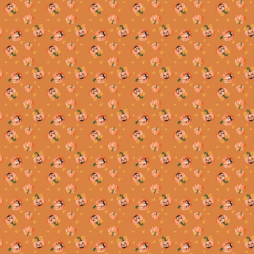 Preorder Apr 2027: Cobweb Cottage Pumpkin Toss Orange Sparkle SC19082-ORANGE