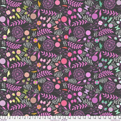 Preorder July 2026: Prince Charming Deja Vu Minky Dandelion Licorice MKTP014.Licorice by Tula Pink