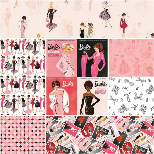 PREORDER ITEM - EXPECTED NOVEMBER 2025: Licensed Barbie Vintage 1 Yard Bundle Blush   1YD-16890B-7 Bundle