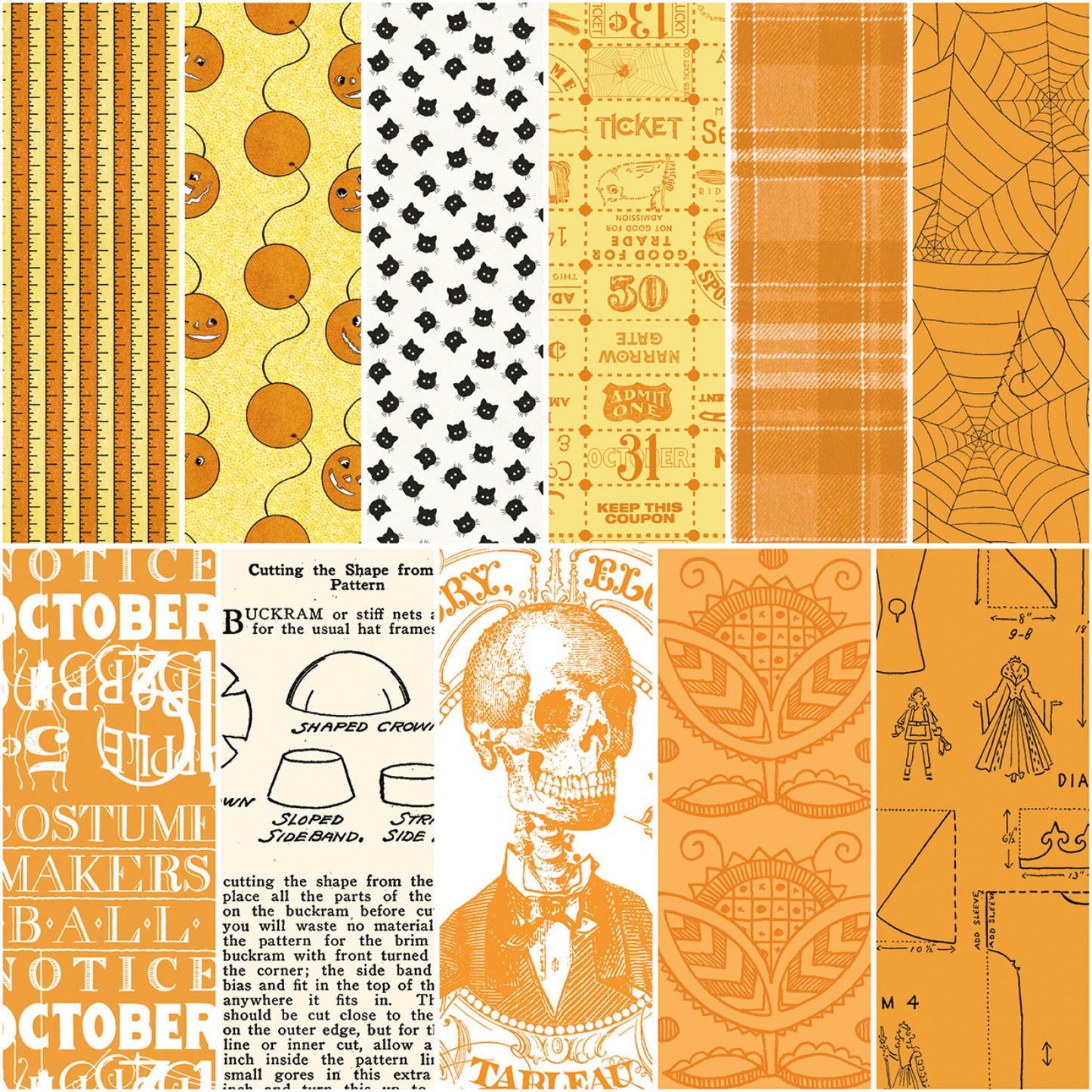 PREORDER ITEM - EXPECTED APRIL: Costume Maker's Act 2 by J. Wecker Frisch 1 Yard Bundle Yellow   1YD-16000Y-11 Bundle