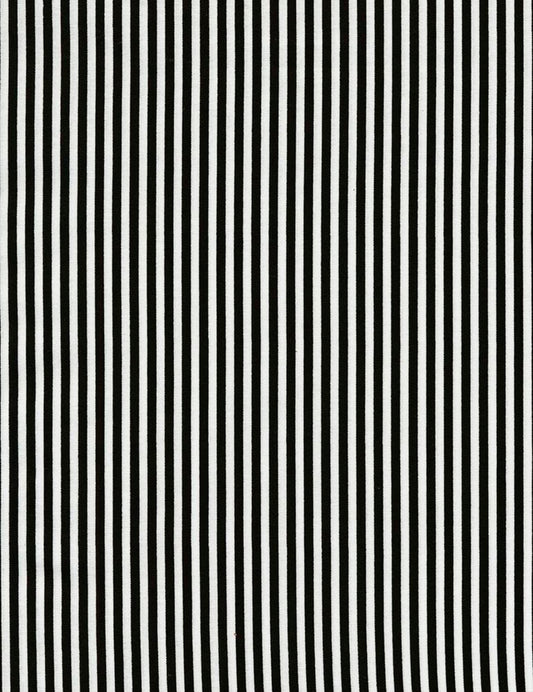 Gnomebody's Scared by Gail Cadden 1/8" Stripe Black  STRIPE-C8109-BLACK Cotton Woven Fabric