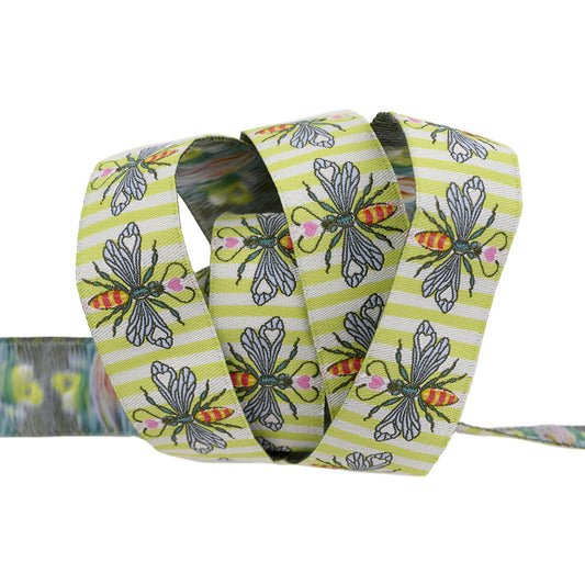 Full Moon Forest by Tula Pink  1” Ribbon Shake Your Honey Maker in Enchanted  TK129.25mm.Col02