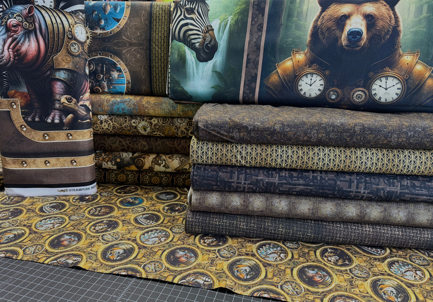 Steampunk Menagerie By Jason Yenter 31.5" Panel 2ST.1