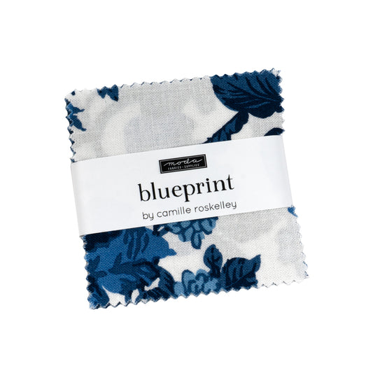 PREORDER ITEM - EXPECTED DECEMBER 2025: Blueprint by Camille Roskelle 2.5" Mini Charm Bundle of 42 Fabrics 55330MC Bundle
