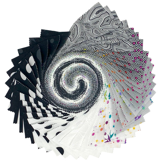 Saturday Stash True Colors Precuts by Tula Pink Graphite 2.5" Strip Bundle of 40 Pieces FB4DRTP.GRAPHITE Bundle