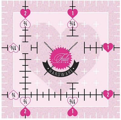 Tula Pink Hardware 2.5in x 2.5in Heart Ruler    TPSQ2 Ruler