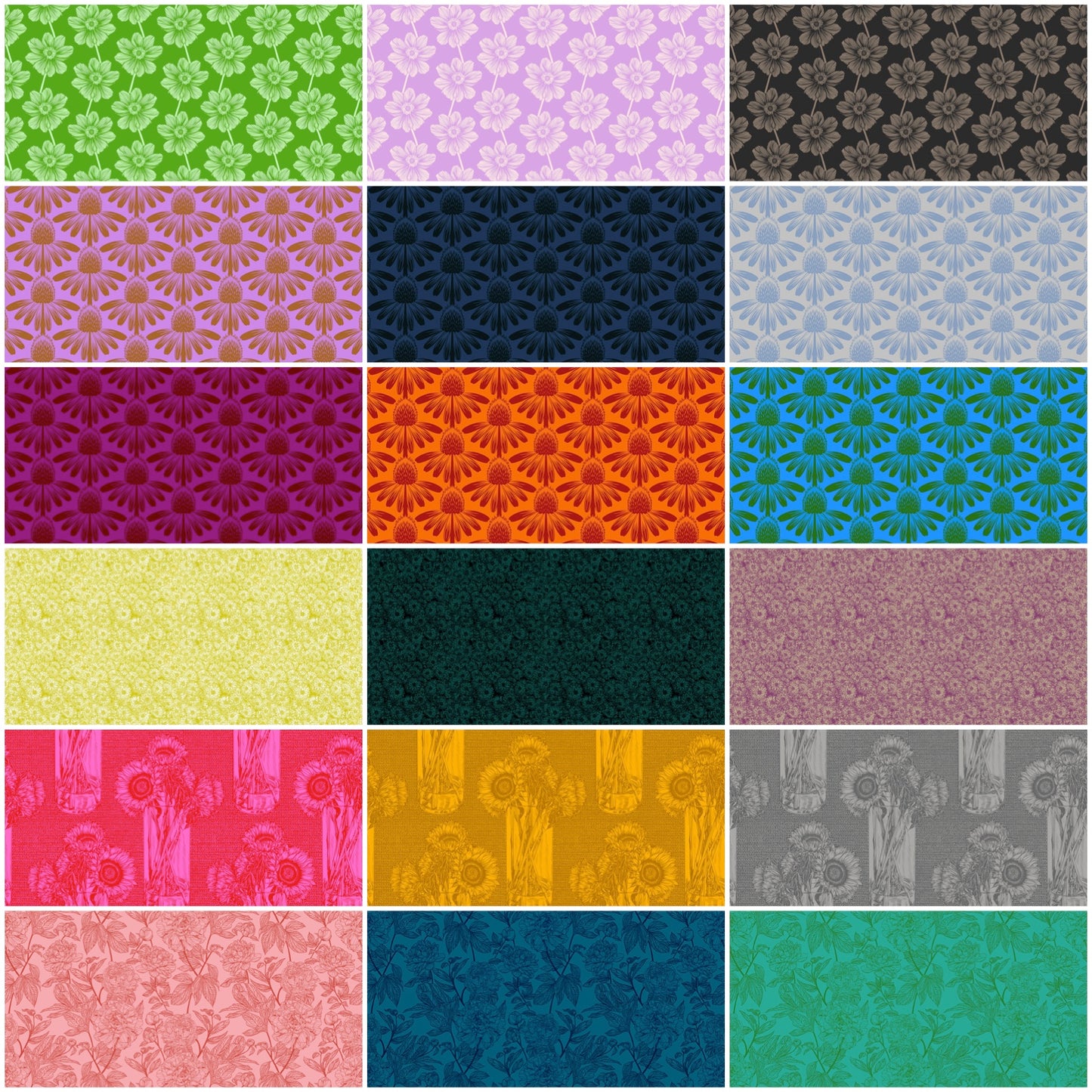 PREORDER ITEM - EXPECTED MARCH 2025: Indelible by Anna Maria Textiles Fat Quarter Bundle of 18 Prints   FQINDEL18-10 Bundle