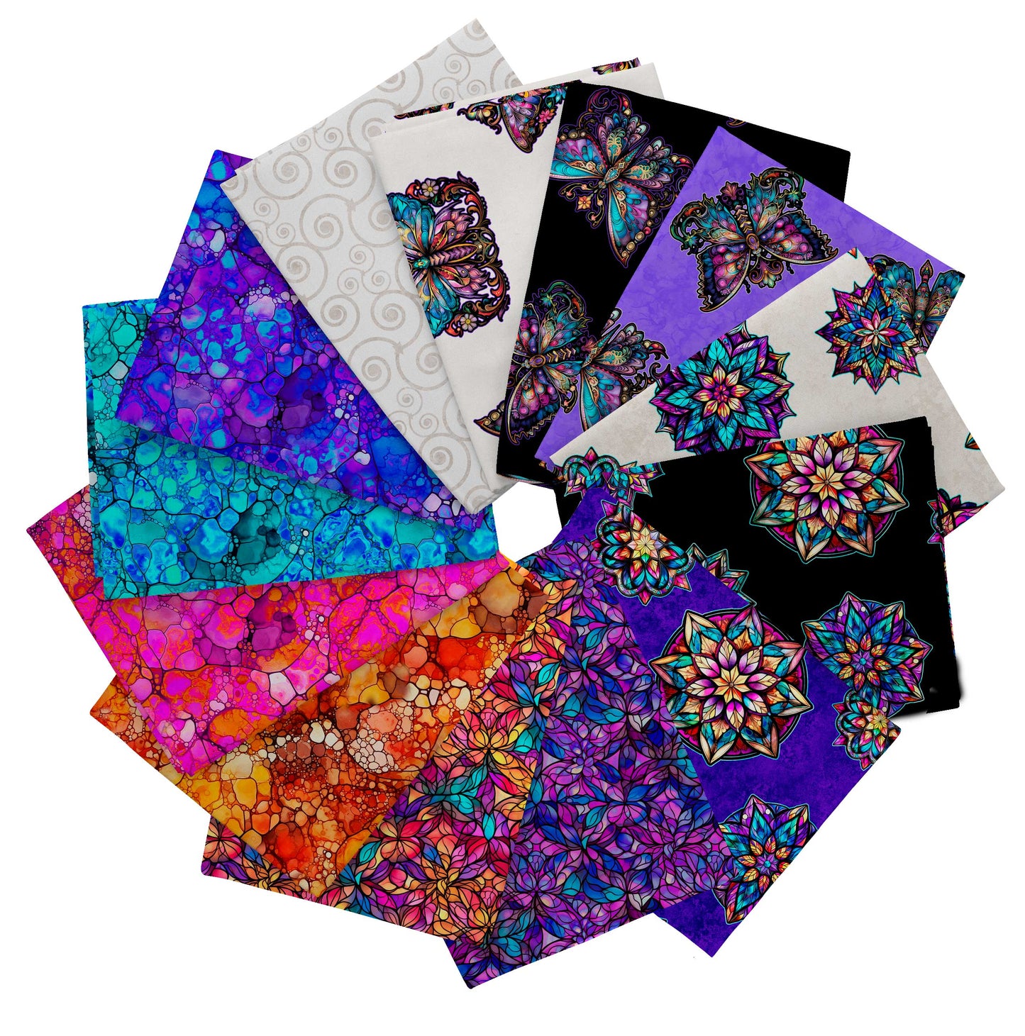 PREORDER ITEM - EXPECTED MARCH 2025: Night Flight by Morris Creative Group Fat Quarter Bundle of 13 Prints NTFL-3PKV Bundle