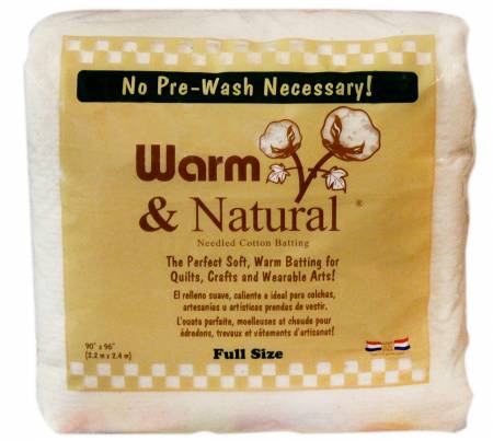 Warm & Natural Cotton Batting  90" x 96” 2381WN