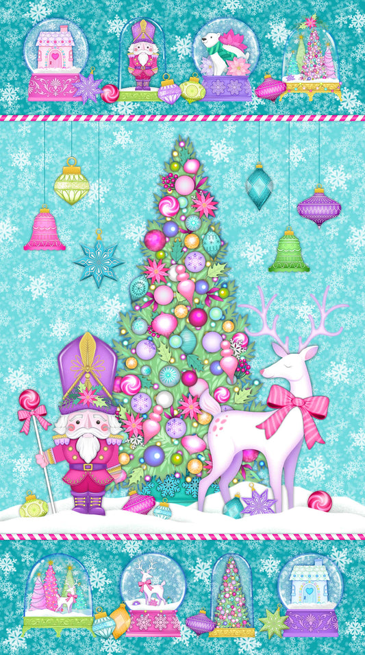 PREORDER ITEM - EXPECTED MAY 2024: Merry and Bright By Michael Zindell Designs 24" Panel Digital DP26965-64 Cotton Woven Panel