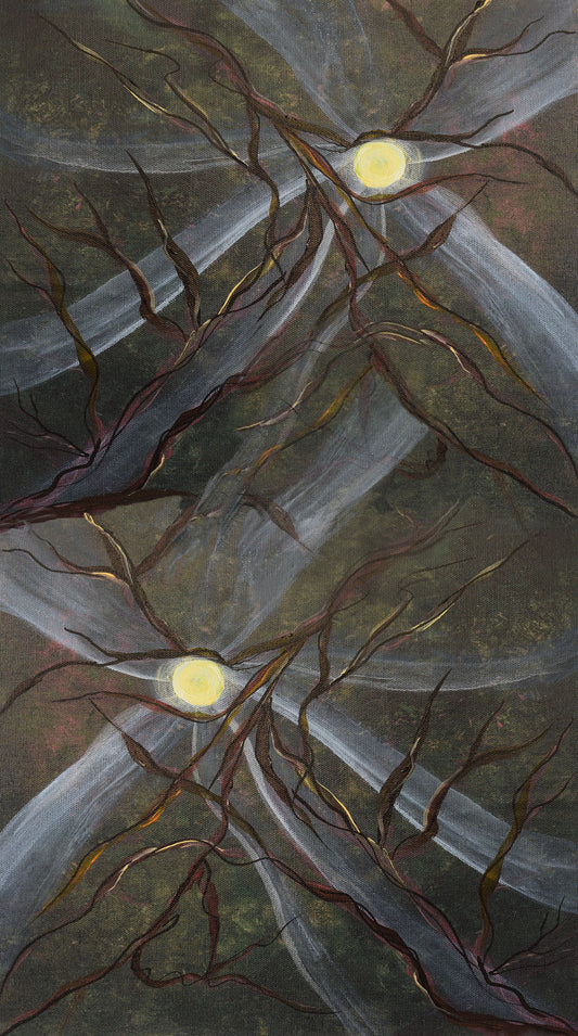 Amok by Stephanie Brandenburg of Frond Design Studios 24" Panel Moonlight Moss 40171-76 Cotton Woven Panel