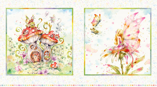 Fairy Garden by Sillier than Sally Designs 24" Panel Pillow    FAIG5152-PA Cotton Woven Panel