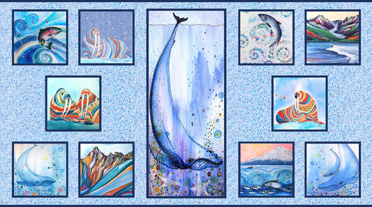 Wild Waters by Dawn Gerety 24" Panel    WWAT5480-PA Cotton Woven Panel