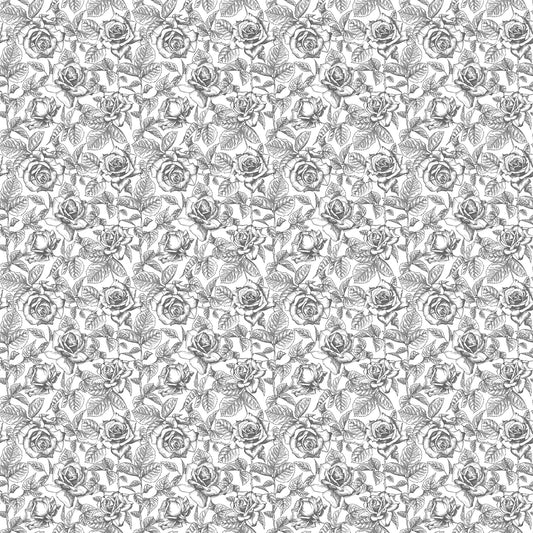 'Till Death Us Do Part by Deborah Edwards White/Gray 28114-10 Cotton Woven Fabric