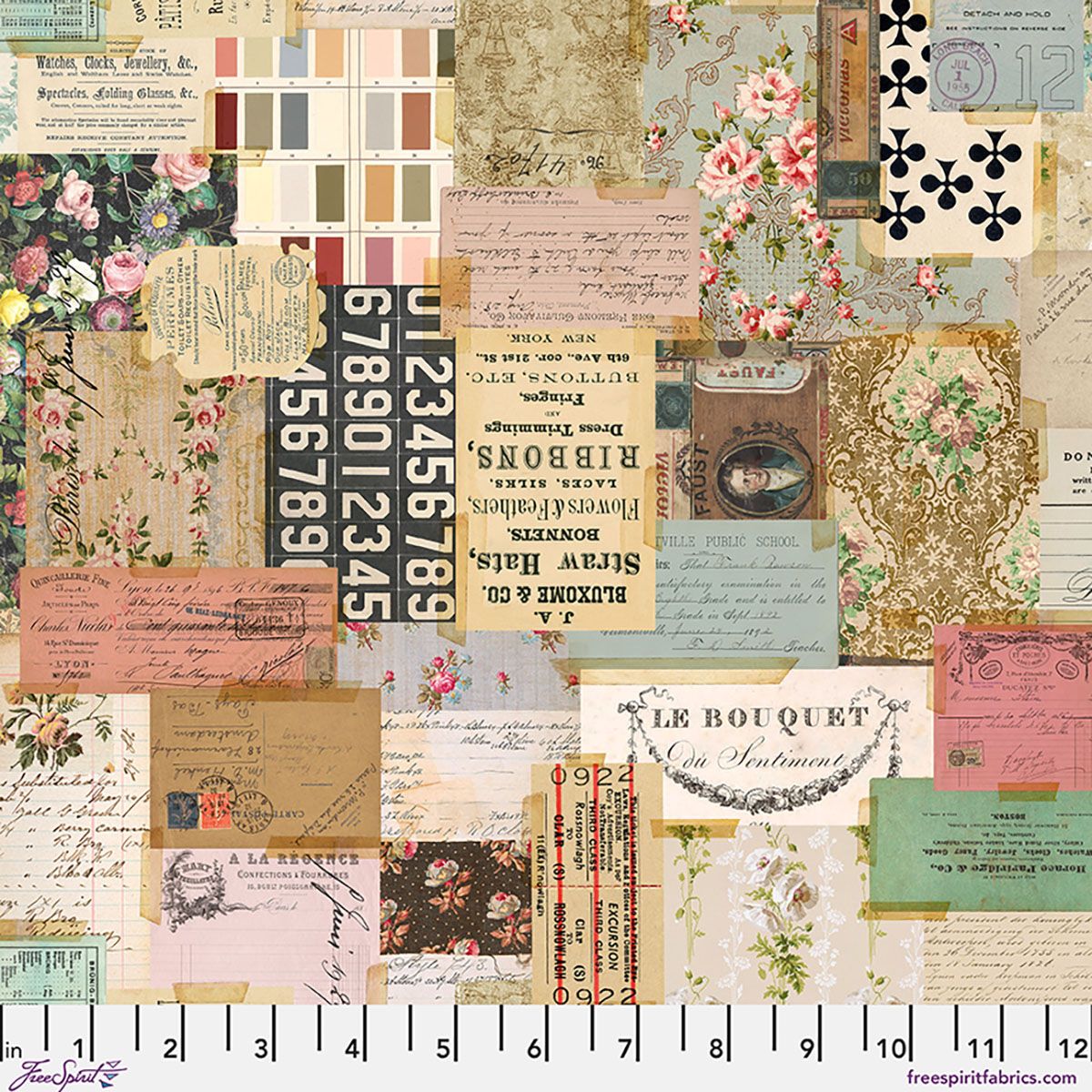 Preorder April 2026: Palette Canvas Cloth Multi Ephemera Canvas CCTH019.MULTI by Tim Holtz