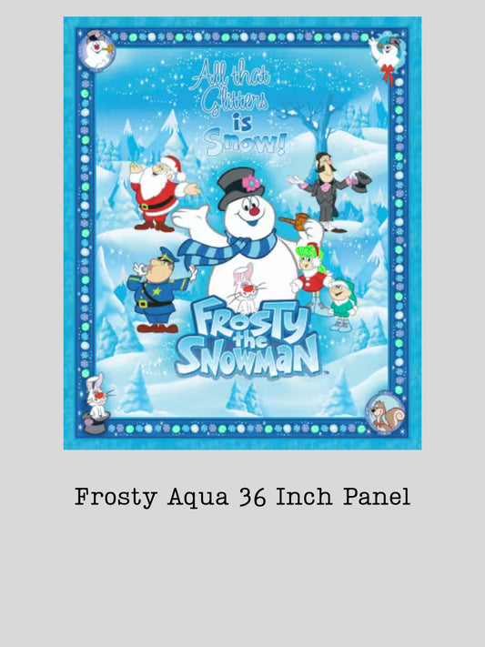 Preorder April 2027: Frosty the Snowman Aqua 36" Panel 15442-80