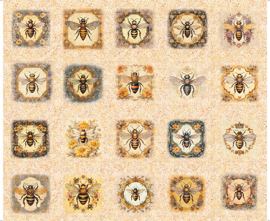 Queen Bee by Morris Creative Group 36" Panel Bee Picture Patch    30482C Cotton Woven Panel