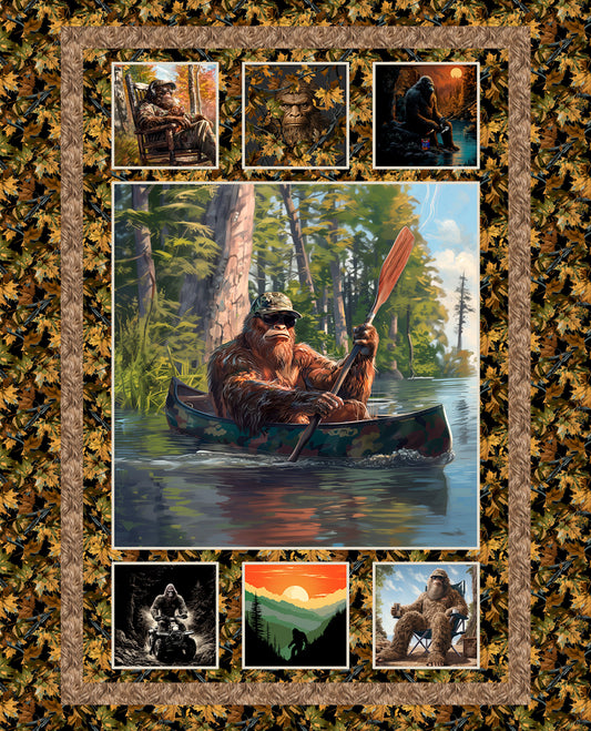 Legendary Loner Bigfoot  by Jim Baldwin 36" Panel Bigfoot  23819-PNL Cotton Woven Panel