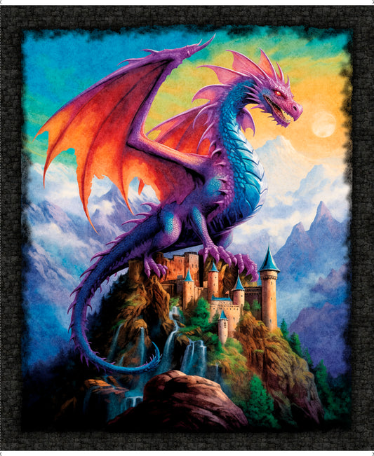Dragon’s Song by Morris Creative Group 36" Panel Dragon Multi 31148X Cotton Woven Panel