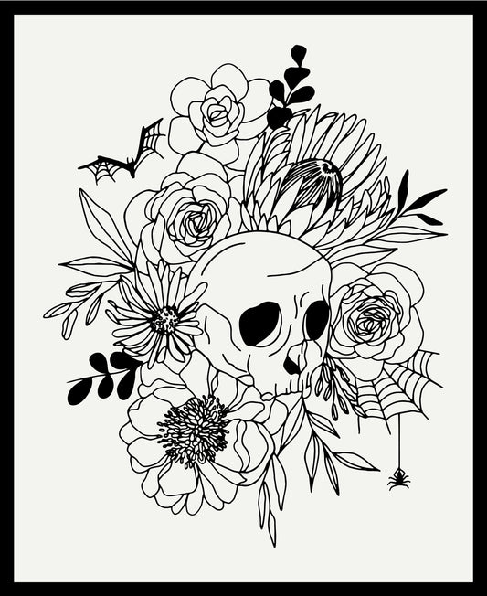 Noir by Alli K Design 36" Panel Ghost    11548-21 Cotton Woven Panel