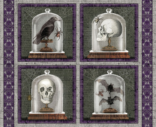 New Arrival: Spooky Vibes by Erin Wilde 36" Panel Halloween Block     2729P-99 Cotton Woven Panel