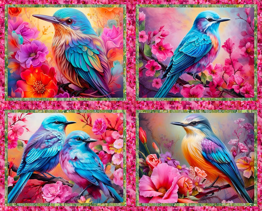 PREORDER ITEM - EXPECTED FEBRUARY 2026: Spring into Beauty by Shawna Stewart 36" Panel Multi    24238-PNL Cotton Woven Panel