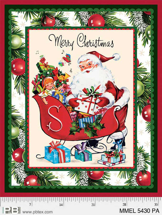 Merry Melody by Lesa Marino 36" Panel Nostalgic Santa    MMEL5430PA Cotton Woven Panel