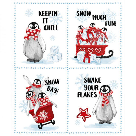 Penguin Party by Pam Vale 36" Panel Penguin Party    49240408P.01 Cotton Woven Panel