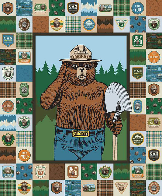 New Arrival: Only You Licensed Smokey Bear 36" Panel Smokey Bear    P14646-PANEL Cotton Woven Panel