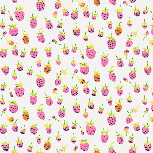 Preorder July 2026: Heather Ross Favorites Blush Strawberries 37024D-14 by Heather Ross