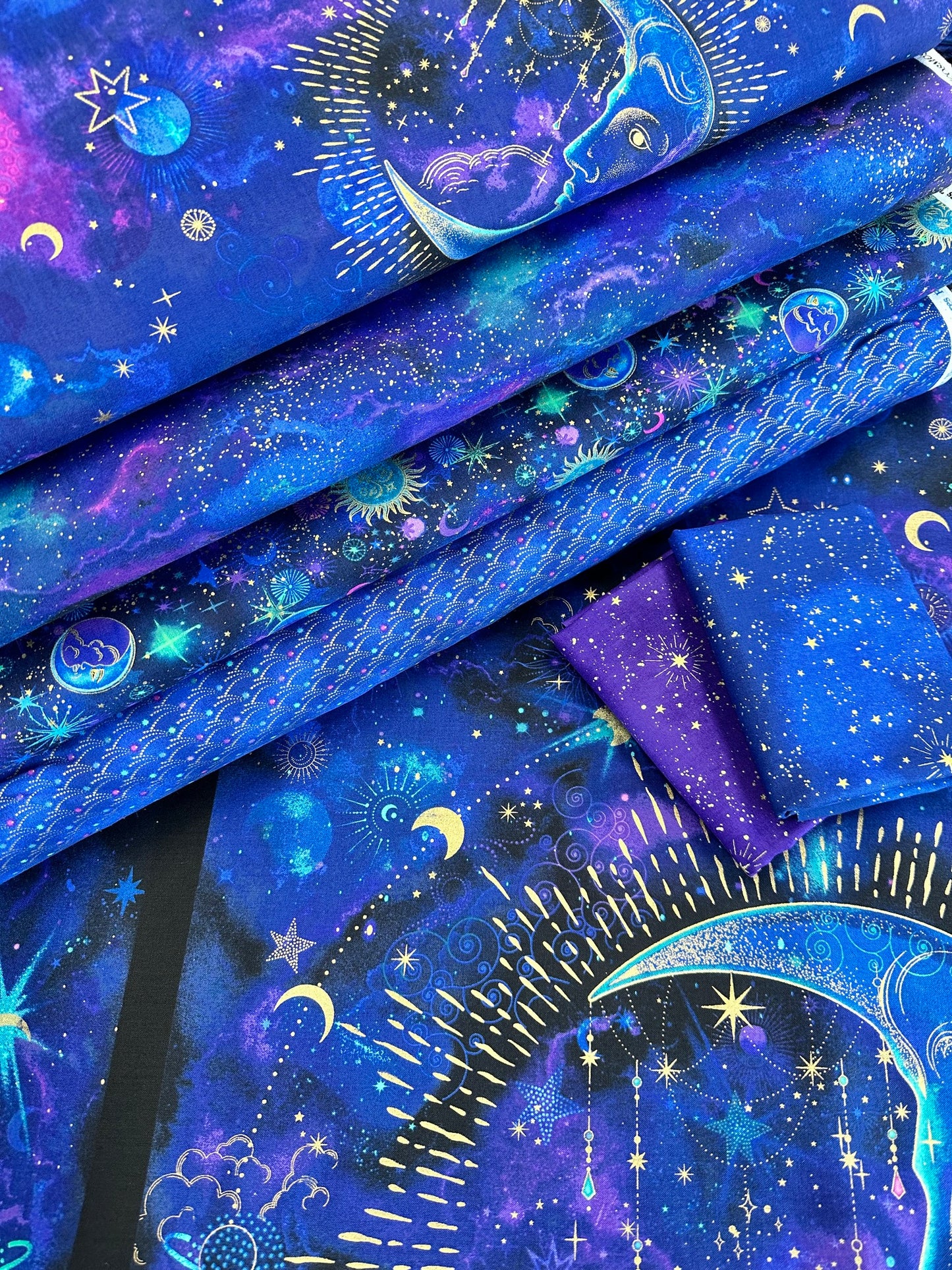 Cosmos w/Metallic by Chong A Hwang Galaxy Cosmic Sky     COSMOS-CM2548-GALAXY Cotton Woven Fabric