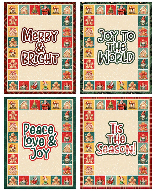 Preorder July 2026: Santa's Village Christmas Panels 36" Panel 5098-07 by KK Fabrics