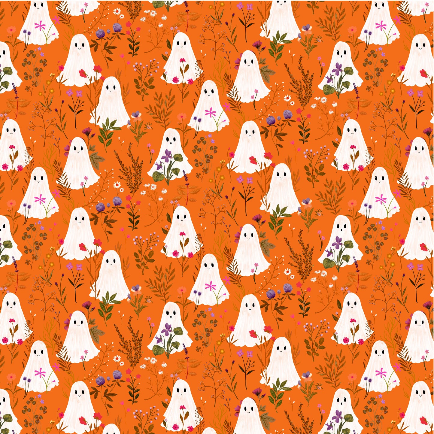 Preorder April 2027: Spooky Estate Ghost Garden Orange 55867-3 by Katherine Quinn