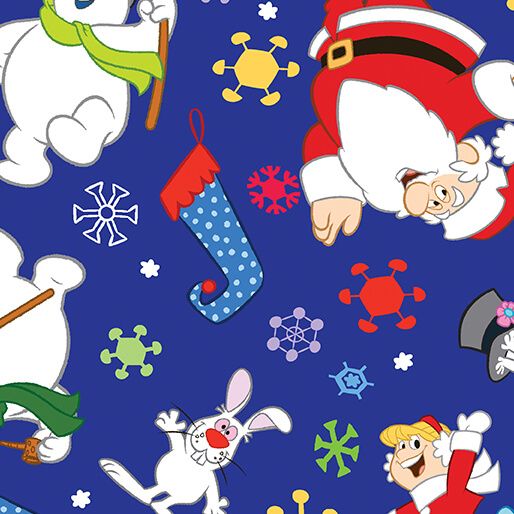 Preorder April 2027: Frosty the Snowman 60" Minkee Frosty Friends Royal Blue 15451-55