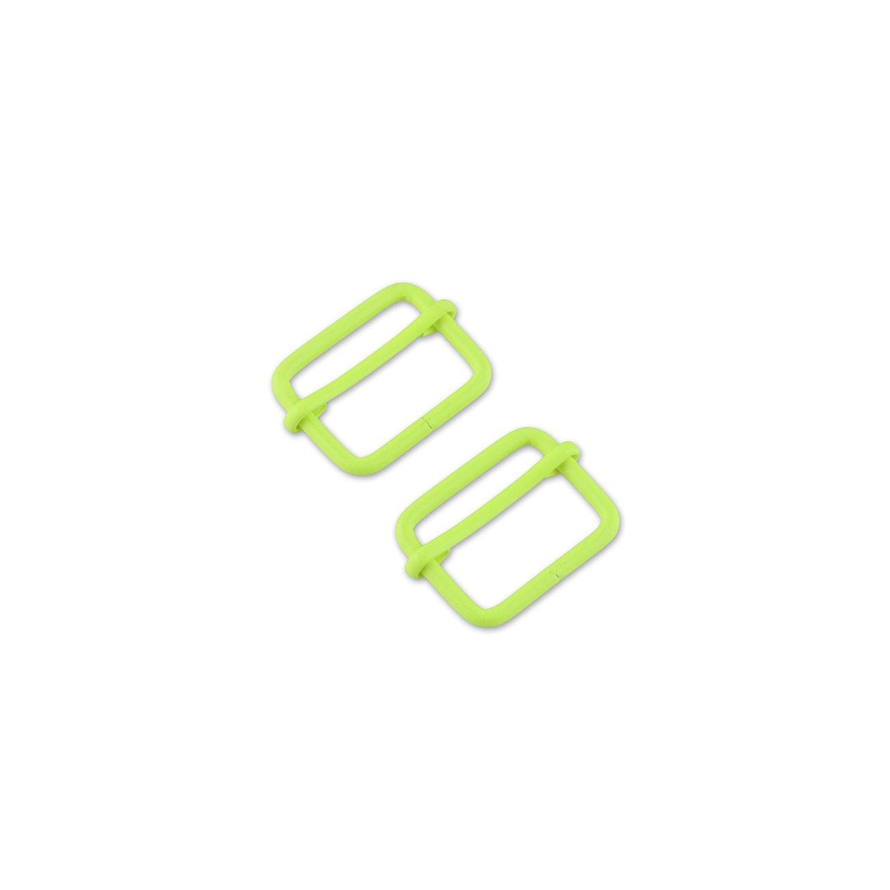 Preorder November 2026: Tula Pink Sallie Tomato: Two Neon Yellow 1" Slider Buckles STS125NYT