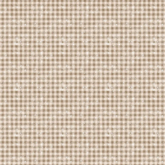 Preorder October 2026: Sagebrush Babies Light Taupe Distressed Gingham 55250205-02 by Ramona Murdock