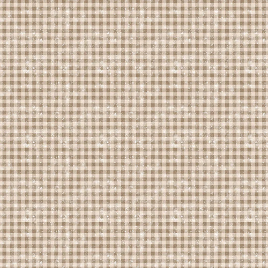 Preorder October 2026: Sagebrush Babies Light Taupe Distressed Gingham 55250205-02 by Ramona Murdock