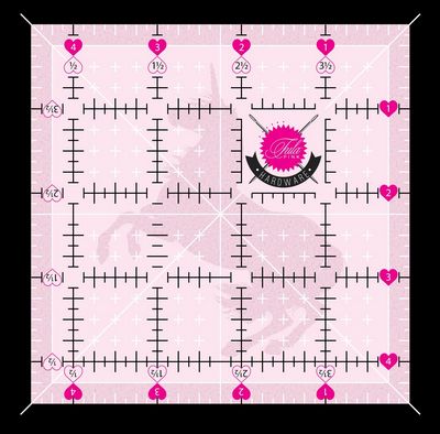 Tula Pink Hardware 4.5in x 4.5in Unicorn Ruler TP2SQ4 Ruler