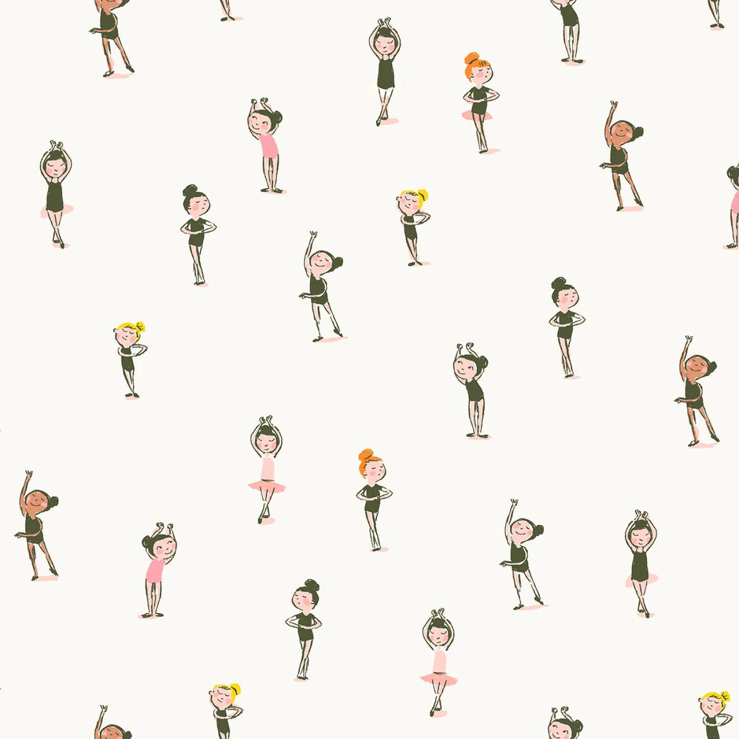 Preorder July 2026: Heather Ross Favorites Cream Ballerinas 40932D-5 by Heather Ross