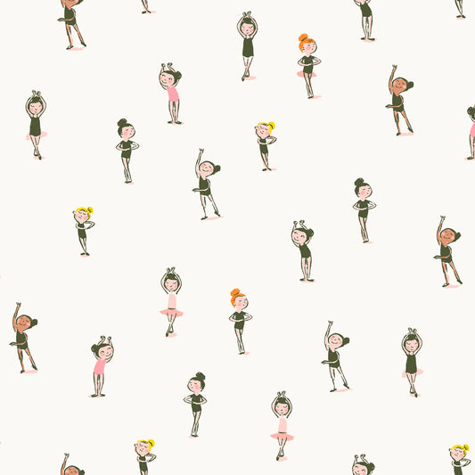 Preorder July 2026: Heather Ross Favorites Cream Ballerinas 40932D-5 by Heather Ross