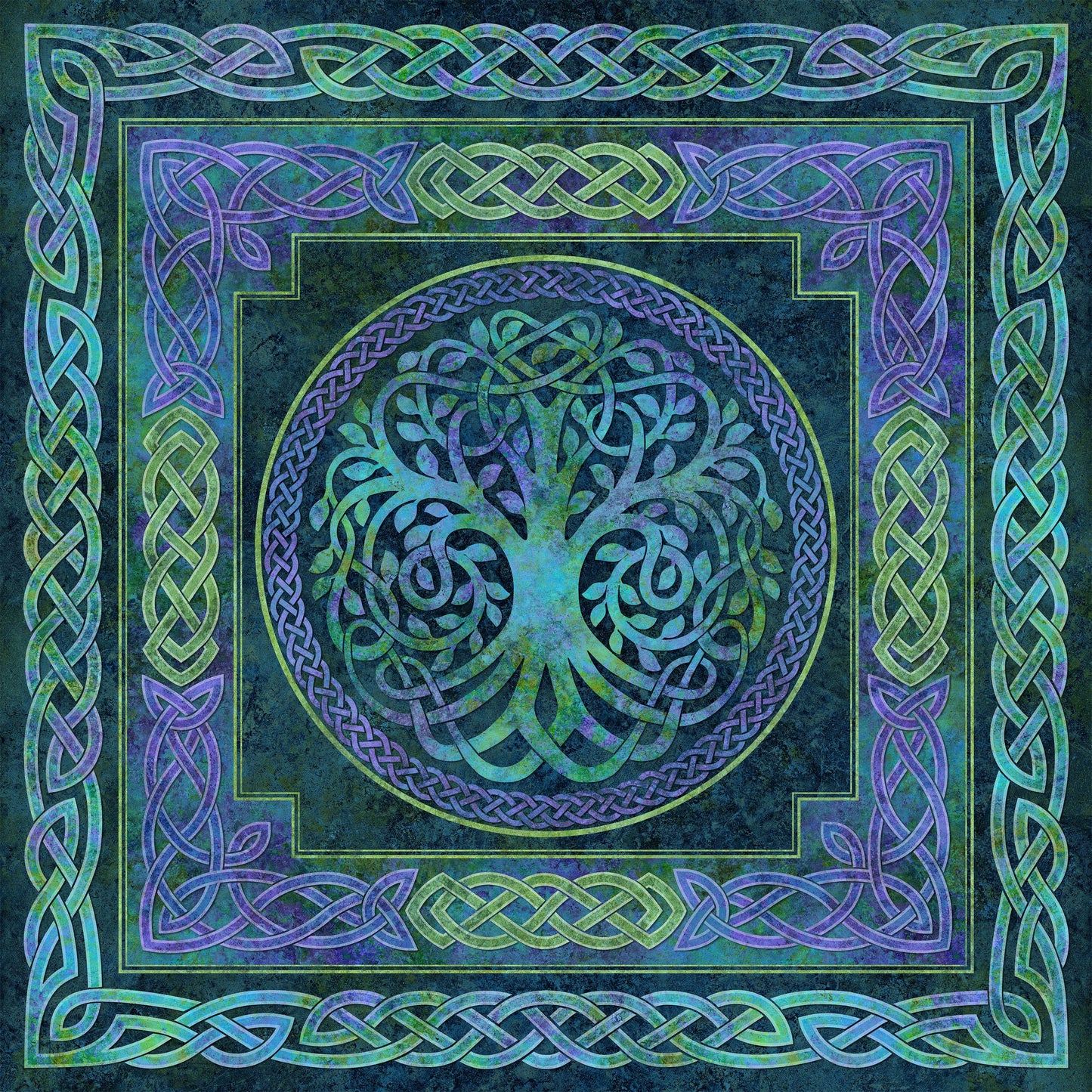 PREORDER ITEM - EXPECTED IN AUGUST 2024: Celtic Roots by Linda Ludovico 43" Panel    DP27270-49 Cotton Woven Panel