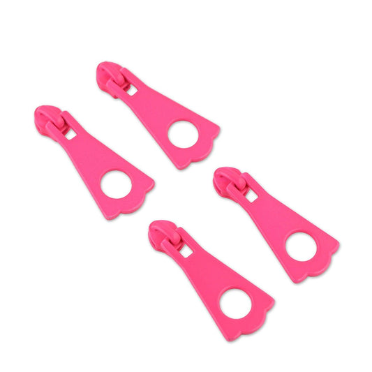 Preorder November 2026: Tula Pink Sallie Tomato: Four Neon Pink #5 XL Zipper Pulls STS331NP